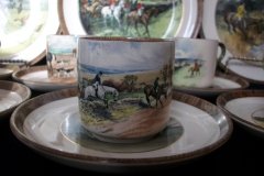 W.T. COPELAND LIONEL EDWARDS FOX HUNT- DEMI CUP & SAUCER #1  FULL CRY CUP  & THE HUNTSMAN SAUCER ....    http://jaapiesfinechinastore.com