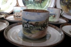 W.T. COPELAND LIONEL EDWARDS FOX HUNT- DEMI CUP & SAUCER #1  FULL CRY CUP  & THE HUNTSMAN SAUCER ....    http://jaapiesfinechinastore.com