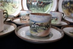 W.T. COPELAND LIONEL EDWARDS FOX HUNT- DEMI CUP & SAUCER #1  FULL CRY CUP  & THE HUNTSMAN SAUCER ....    http://jaapiesfinechinastore.com