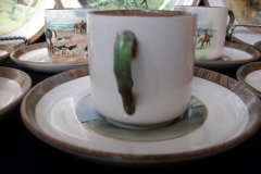 W.T. COPELAND LIONEL EDWARDS FOX HUNT- DEMI CUP & SAUCER #1  FULL CRY CUP  & THE HUNTSMAN SAUCER ....    http://jaapiesfinechinastore.com