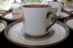 W.T. COPELAND LIONEL EDWARDS FOX HUNT- DEMI CUP & SAUCER #1  FULL CRY CUP  & THE HUNTSMAN SAUCER ....    http://jaapiesfinechinastore.com