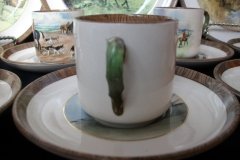 W.T. COPELAND LIONEL EDWARDS FOX HUNT- DEMI CUP & SAUCER #1  FULL CRY CUP  & THE HUNTSMAN SAUCER ....    http://jaapiesfinechinastore.com