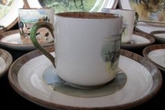 W.T. COPELAND LIONEL EDWARDS FOX HUNT- DEMI CUP & SAUCER #1  FULL CRY CUP  & THE HUNTSMAN SAUCER ....    http://jaapiesfinechinastore.com