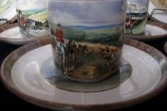 W.T. COPELAND LIONEL EDWARDS FOX HUNT- DEMI CUP & SAUCER #10   "DRAWING THE DINGLE"  CUP & "THE SECOND  HORSEMAN" SAUCER .... http://jaapiesfinechinastore.com