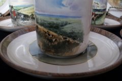 W.T. COPELAND LIONEL EDWARDS FOX HUNT- DEMI CUP & SAUCER #10   "DRAWING THE DINGLE"  CUP & "THE SECOND  HORSEMAN" SAUCER .... http://jaapiesfinechinastore.com