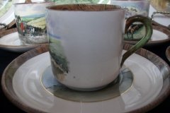 W.T. COPELAND LIONEL EDWARDS FOX HUNT- DEMI CUP & SAUCER #10   "DRAWING THE DINGLE"  CUP & "THE SECOND  HORSEMAN" SAUCER .... http://jaapiesfinechinastore.com