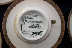 W.T. COPELAND LIONEL EDWARDS FOX HUNT- DEMI CUP & SAUCER #10   "DRAWING THE DINGLE"  CUP & "THE SECOND  HORSEMAN" SAUCER .... http://jaapiesfinechinastore.com