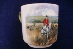 W.T. COPELAND LIONEL EDWARDS FOX HUNT- DEMI CUP & SAUCER #10   "DRAWING THE DINGLE"  CUP & "THE SECOND  HORSEMAN" SAUCER .... http://jaapiesfinechinastore.com
