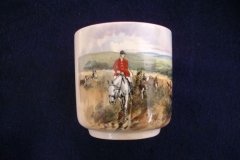 W.T. COPELAND LIONEL EDWARDS FOX HUNT- DEMI CUP & SAUCER #10   "DRAWING THE DINGLE"  CUP & "THE SECOND  HORSEMAN" SAUCER .... http://jaapiesfinechinastore.com