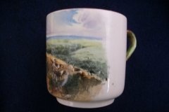 W.T. COPELAND LIONEL EDWARDS FOX HUNT- DEMI CUP & SAUCER #10   "DRAWING THE DINGLE"  CUP & "THE SECOND  HORSEMAN" SAUCER .... http://jaapiesfinechinastore.com