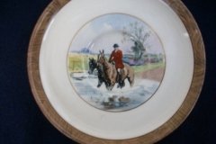 W.T. COPELAND LIONEL EDWARDS FOX HUNT- DEMI CUP & SAUCER #10   "DRAWING THE DINGLE"  CUP & "THE SECOND  HORSEMAN" SAUCER .... http://jaapiesfinechinastore.com