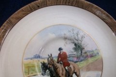 W.T. COPELAND LIONEL EDWARDS FOX HUNT- DEMI CUP & SAUCER #10   "DRAWING THE DINGLE"  CUP & "THE SECOND  HORSEMAN" SAUCER .... http://jaapiesfinechinastore.com