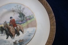 W.T. COPELAND LIONEL EDWARDS FOX HUNT- DEMI CUP & SAUCER #10   "DRAWING THE DINGLE"  CUP & "THE SECOND  HORSEMAN" SAUCER .... http://jaapiesfinechinastore.com