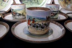 W.T. COPELAND LIONEL EDWARDS FOX HUNT- DEMI CUP & SAUCER #11   "THE KILL"  CUP & "THE SECOND  HORSEMAN" SAUCER .... http://jaapiesfinechinastore.com