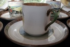 W.T. COPELAND LIONEL EDWARDS FOX HUNT- DEMI CUP & SAUCER #11   "THE KILL"  CUP & "THE SECOND  HORSEMAN" SAUCER .... http://jaapiesfinechinastore.com
