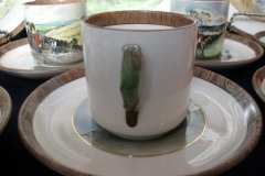 W.T. COPELAND LIONEL EDWARDS FOX HUNT- DEMI CUP & SAUCER #11   "THE KILL"  CUP & "THE SECOND  HORSEMAN" SAUCER .... http://jaapiesfinechinastore.com
