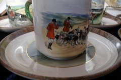 W.T. COPELAND LIONEL EDWARDS FOX HUNT- DEMI CUP & SAUCER #11   "THE KILL"  CUP & "THE SECOND  HORSEMAN" SAUCER .... http://jaapiesfinechinastore.com