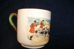 W.T. COPELAND LIONEL EDWARDS FOX HUNT- DEMI CUP & SAUCER #11   "THE KILL"  CUP & "THE SECOND  HORSEMAN" SAUCER .... http://jaapiesfinechinastore.com