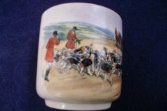 W.T. COPELAND LIONEL EDWARDS FOX HUNT- DEMI CUP & SAUCER #11   "THE KILL"  CUP & "THE SECOND  HORSEMAN" SAUCER .... http://jaapiesfinechinastore.com