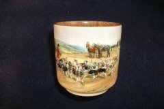 W.T. COPELAND LIONEL EDWARDS FOX HUNT- DEMI CUP & SAUCER #11   "THE KILL"  CUP & "THE SECOND  HORSEMAN" SAUCER .... http://jaapiesfinechinastore.com
