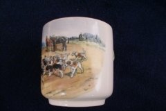 W.T. COPELAND LIONEL EDWARDS FOX HUNT- DEMI CUP & SAUCER #11   "THE KILL"  CUP & "THE SECOND  HORSEMAN" SAUCER .... http://jaapiesfinechinastore.com