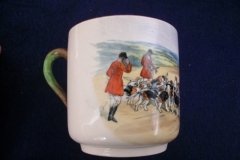 W.T. COPELAND LIONEL EDWARDS FOX HUNT- DEMI CUP & SAUCER #11   "THE KILL"  CUP & "THE SECOND  HORSEMAN" SAUCER .... http://jaapiesfinechinastore.com