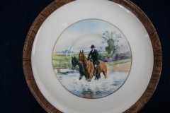 W.T. COPELAND LIONEL EDWARDS FOX HUNT- DEMI CUP & SAUCER #11   "THE KILL"  CUP & "THE SECOND  HORSEMAN" SAUCER .... http://jaapiesfinechinastore.com