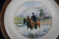 W.T. COPELAND LIONEL EDWARDS FOX HUNT- DEMI CUP & SAUCER #11   "THE KILL"  CUP & "THE SECOND  HORSEMAN" SAUCER .... http://jaapiesfinechinastore.com