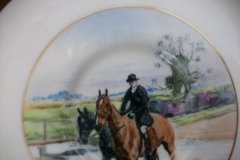 W.T. COPELAND LIONEL EDWARDS FOX HUNT- DEMI CUP & SAUCER #11   "THE KILL"  CUP & "THE SECOND  HORSEMAN" SAUCER .... http://jaapiesfinechinastore.com