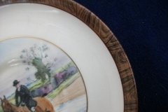 W.T. COPELAND LIONEL EDWARDS FOX HUNT- DEMI CUP & SAUCER #11   "THE KILL"  CUP & "THE SECOND  HORSEMAN" SAUCER .... http://jaapiesfinechinastore.com
