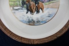 W.T. COPELAND LIONEL EDWARDS FOX HUNT- DEMI CUP & SAUCER #11   "THE KILL"  CUP & "THE SECOND  HORSEMAN" SAUCER .... http://jaapiesfinechinastore.com