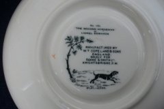 W.T. COPELAND LIONEL EDWARDS FOX HUNT- DEMI CUP & SAUCER #11   "THE KILL"  CUP & "THE SECOND  HORSEMAN" SAUCER .... http://jaapiesfinechinastore.com