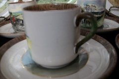 W.T. COPELAND LIONEL EDWARDS FOX HUNT- DEMI CUP & SAUCER #12   "THE LAST DRAW"  CUP  & "THE SECOND  HORSEMAN"  SAUCER .... http://jaapiesfinechinastore.com