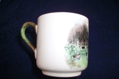 W.T. COPELAND LIONEL EDWARDS FOX HUNT- DEMI CUP & SAUCER #12   "THE LAST DRAW"  CUP  & "THE SECOND  HORSEMAN"  SAUCER .... http://jaapiesfinechinastore.com