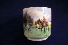 W.T. COPELAND LIONEL EDWARDS FOX HUNT- DEMI CUP & SAUCER #12   "THE LAST DRAW"  CUP  & "THE SECOND  HORSEMAN"  SAUCER .... http://jaapiesfinechinastore.com