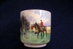 W.T. COPELAND LIONEL EDWARDS FOX HUNT- DEMI CUP & SAUCER #12   "THE LAST DRAW"  CUP  & "THE SECOND  HORSEMAN"  SAUCER .... http://jaapiesfinechinastore.com