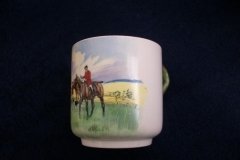 W.T. COPELAND LIONEL EDWARDS FOX HUNT- DEMI CUP & SAUCER #12   "THE LAST DRAW"  CUP  & "THE SECOND  HORSEMAN"  SAUCER .... http://jaapiesfinechinastore.com