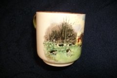 W.T. COPELAND LIONEL EDWARDS FOX HUNT- DEMI CUP & SAUCER #12   "THE LAST DRAW"  CUP  & "THE SECOND  HORSEMAN"  SAUCER .... http://jaapiesfinechinastore.com