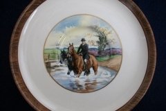 W.T. COPELAND LIONEL EDWARDS FOX HUNT- DEMI CUP & SAUCER #12   "THE LAST DRAW"  CUP  & "THE SECOND  HORSEMAN"  SAUCER .... http://jaapiesfinechinastore.com