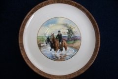 W.T. COPELAND LIONEL EDWARDS FOX HUNT- DEMI CUP & SAUCER #12   "THE LAST DRAW"  CUP  & "THE SECOND  HORSEMAN"  SAUCER .... http://jaapiesfinechinastore.com