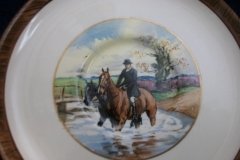 W.T. COPELAND LIONEL EDWARDS FOX HUNT- DEMI CUP & SAUCER #12   "THE LAST DRAW"  CUP  & "THE SECOND  HORSEMAN"  SAUCER .... http://jaapiesfinechinastore.com