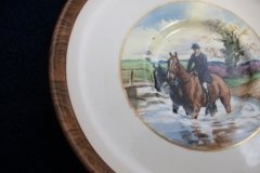 W.T. COPELAND LIONEL EDWARDS FOX HUNT- DEMI CUP & SAUCER #12   "THE LAST DRAW"  CUP  & "THE SECOND  HORSEMAN"  SAUCER .... http://jaapiesfinechinastore.com