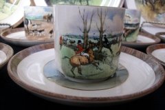W.T. COPELAND LIONEL EDWARDS FOX HUNT- DEMI CUP & SAUCER #2 GONE AWAY CUP  & THE HUNTSMAN SAUCER ....    http://jaapiesfinechinastore.com