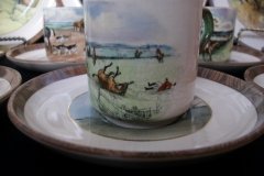 W.T. COPELAND LIONEL EDWARDS FOX HUNT- DEMI CUP & SAUCER #2 GONE AWAY CUP  & THE HUNTSMAN SAUCER ....    http://jaapiesfinechinastore.com