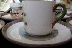W.T. COPELAND LIONEL EDWARDS FOX HUNT- DEMI CUP & SAUCER #2 GONE AWAY CUP  & THE HUNTSMAN SAUCER ....    http://jaapiesfinechinastore.com