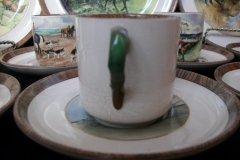 W.T. COPELAND LIONEL EDWARDS FOX HUNT- DEMI CUP & SAUCER #2 GONE AWAY CUP  & THE HUNTSMAN SAUCER ....    http://jaapiesfinechinastore.com