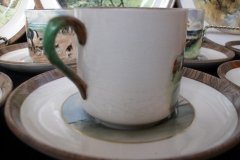 W.T. COPELAND LIONEL EDWARDS FOX HUNT- DEMI CUP & SAUCER #2 GONE AWAY CUP  & THE HUNTSMAN SAUCER ....    http://jaapiesfinechinastore.com