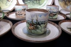 W.T. COPELAND LIONEL EDWARDS FOX HUNT- DEMI CUP & SAUCER #2 GONE AWAY CUP  & THE HUNTSMAN SAUCER ....    http://jaapiesfinechinastore.com