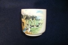 W.T. COPELAND LIONEL EDWARDS FOX HUNT- DEMI CUP & SAUCER #3  " GOING TO A HALLOA" CUP & "THE HUNTSMAN" SAUCER .... http://jaapiesfinechinastore.com