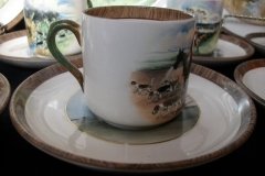 W.T. COPELAND LIONEL EDWARDS FOX HUNT- DEMI CUP & SAUCER #4  A CHECK CUP  & THE FIRST WHIP SAUCER ....    http://jaapiesfinechinastore.com
